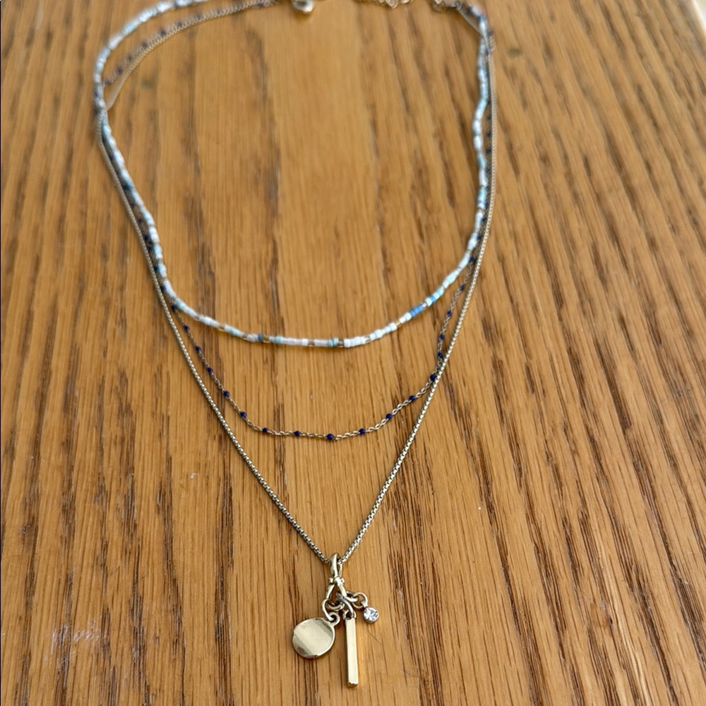 ☀️3/$15 Loft Layered Necklace with Charms
